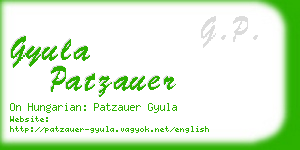 gyula patzauer business card